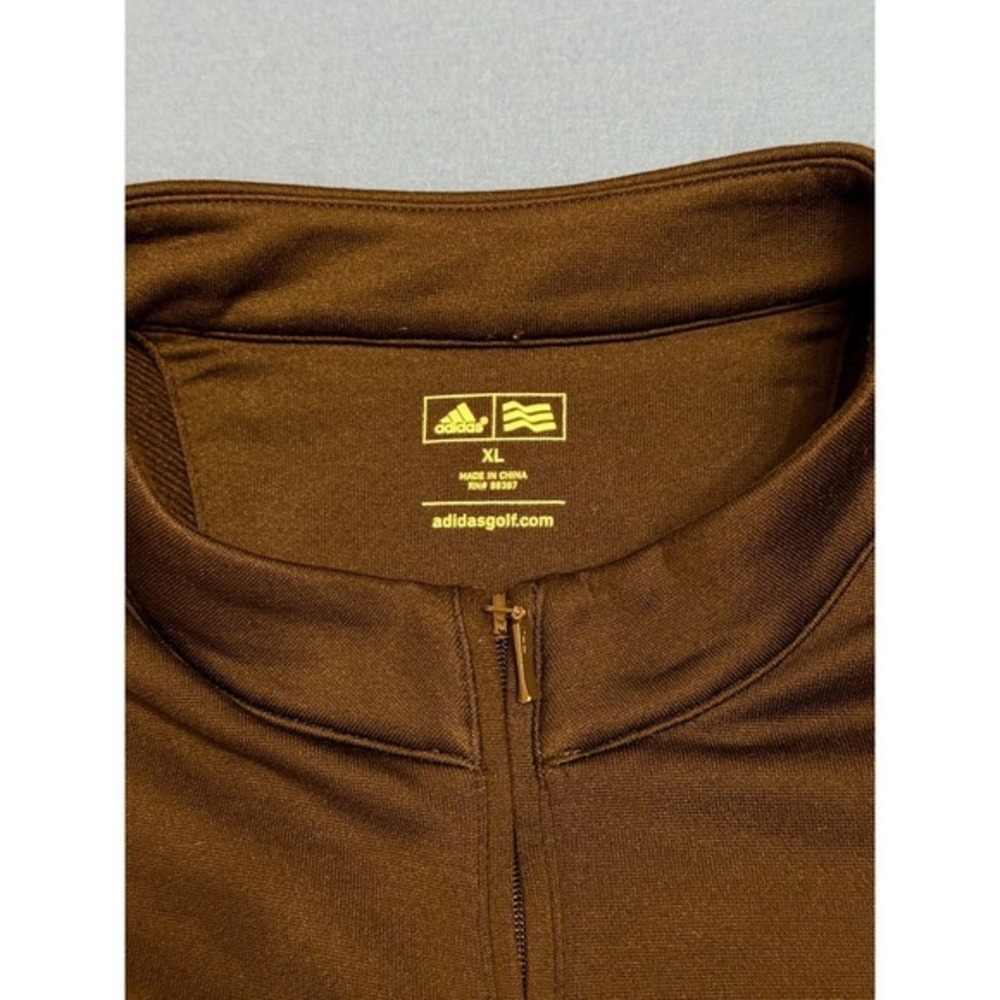 Adidas Golf XL Black Quarter Zip Pullover Long Sleeve Shirt Men's Athletic Top - Picture 2 of 7
